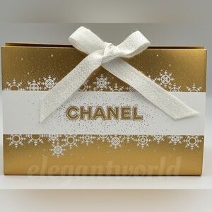 CHANEL Signature Origami Festive Gold and White gift box